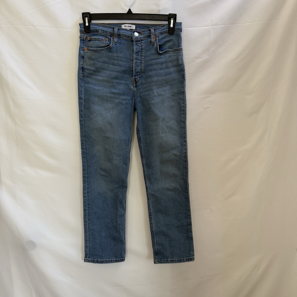 RE/DONE Originals High Rise Straight Jeans Vintage Size 29 Button Fly minimalist